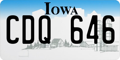 IA license plate CDQ646