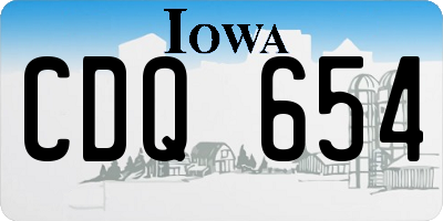 IA license plate CDQ654