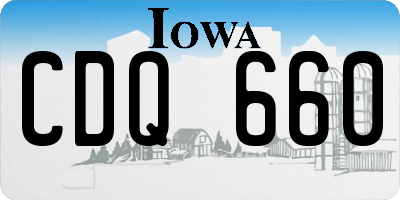 IA license plate CDQ660