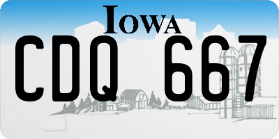 IA license plate CDQ667
