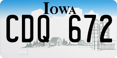 IA license plate CDQ672