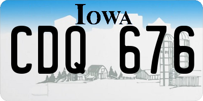 IA license plate CDQ676