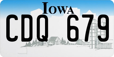 IA license plate CDQ679