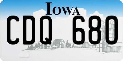 IA license plate CDQ680