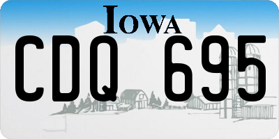 IA license plate CDQ695