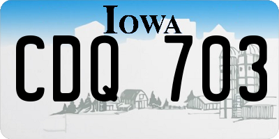 IA license plate CDQ703