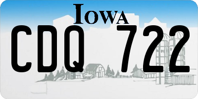 IA license plate CDQ722