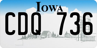 IA license plate CDQ736