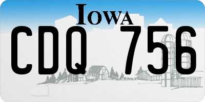IA license plate CDQ756