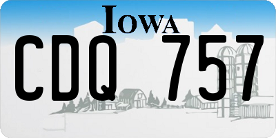 IA license plate CDQ757