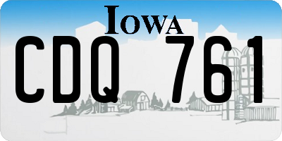 IA license plate CDQ761