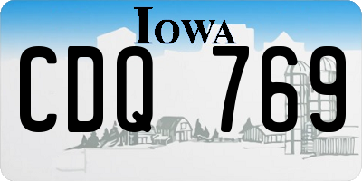 IA license plate CDQ769