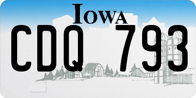 IA license plate CDQ793