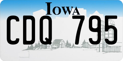 IA license plate CDQ795
