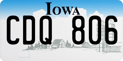 IA license plate CDQ806