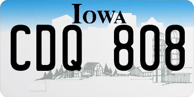 IA license plate CDQ808