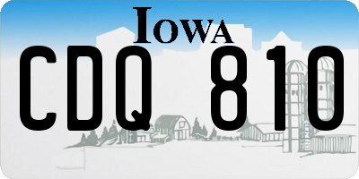 IA license plate CDQ810