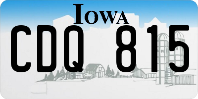 IA license plate CDQ815