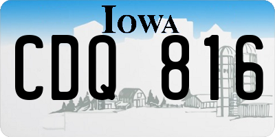 IA license plate CDQ816