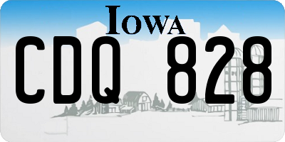 IA license plate CDQ828