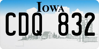 IA license plate CDQ832