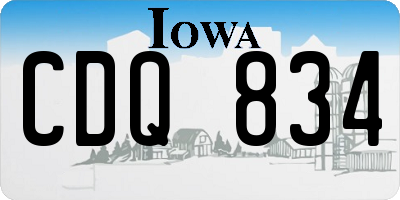 IA license plate CDQ834
