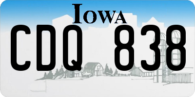 IA license plate CDQ838