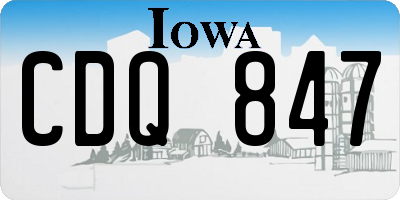 IA license plate CDQ847