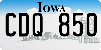 IA license plate CDQ850