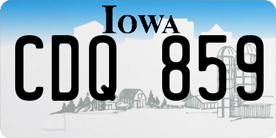 IA license plate CDQ859
