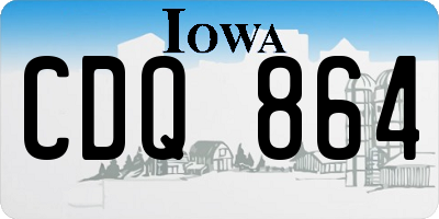 IA license plate CDQ864