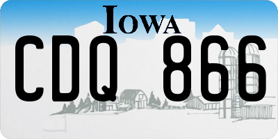 IA license plate CDQ866