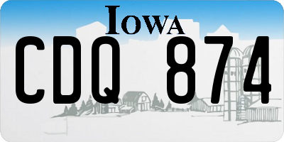 IA license plate CDQ874