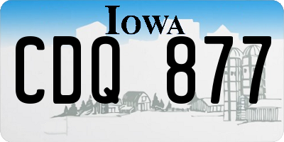 IA license plate CDQ877