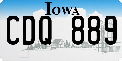 IA license plate CDQ889