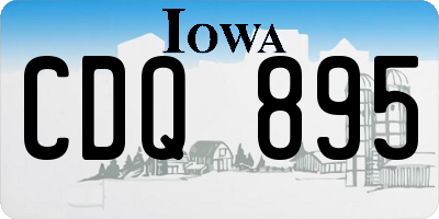 IA license plate CDQ895