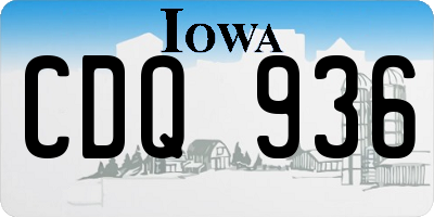 IA license plate CDQ936