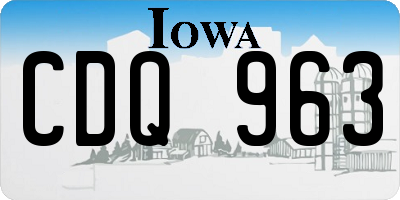 IA license plate CDQ963