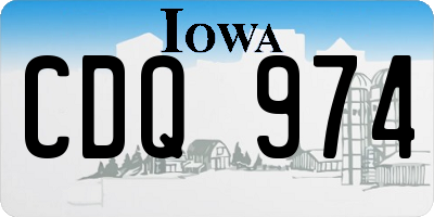 IA license plate CDQ974