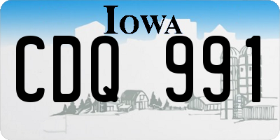 IA license plate CDQ991