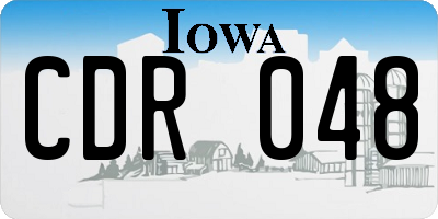 IA license plate CDR048
