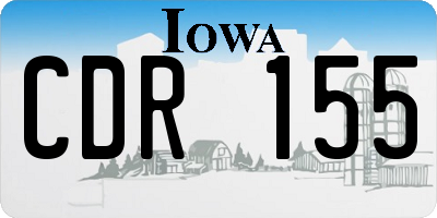 IA license plate CDR155