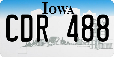 IA license plate CDR488