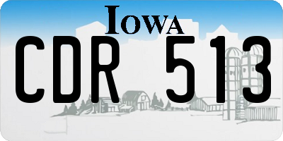 IA license plate CDR513