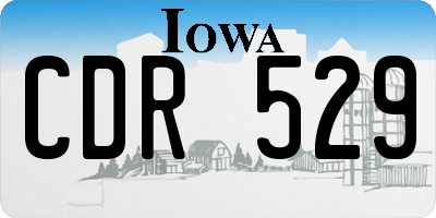 IA license plate CDR529