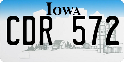 IA license plate CDR572