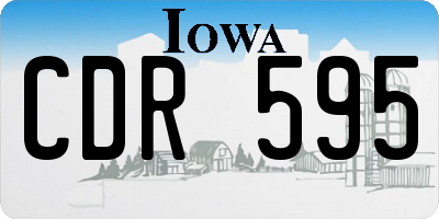IA license plate CDR595