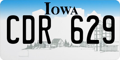 IA license plate CDR629