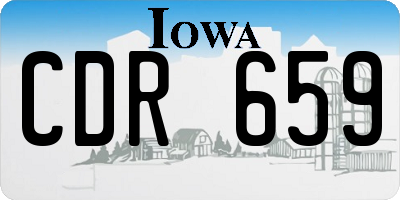 IA license plate CDR659