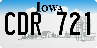 IA license plate CDR721